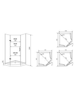 Душевой уголок Timo BY-839/80F 80x80 см хром/белый